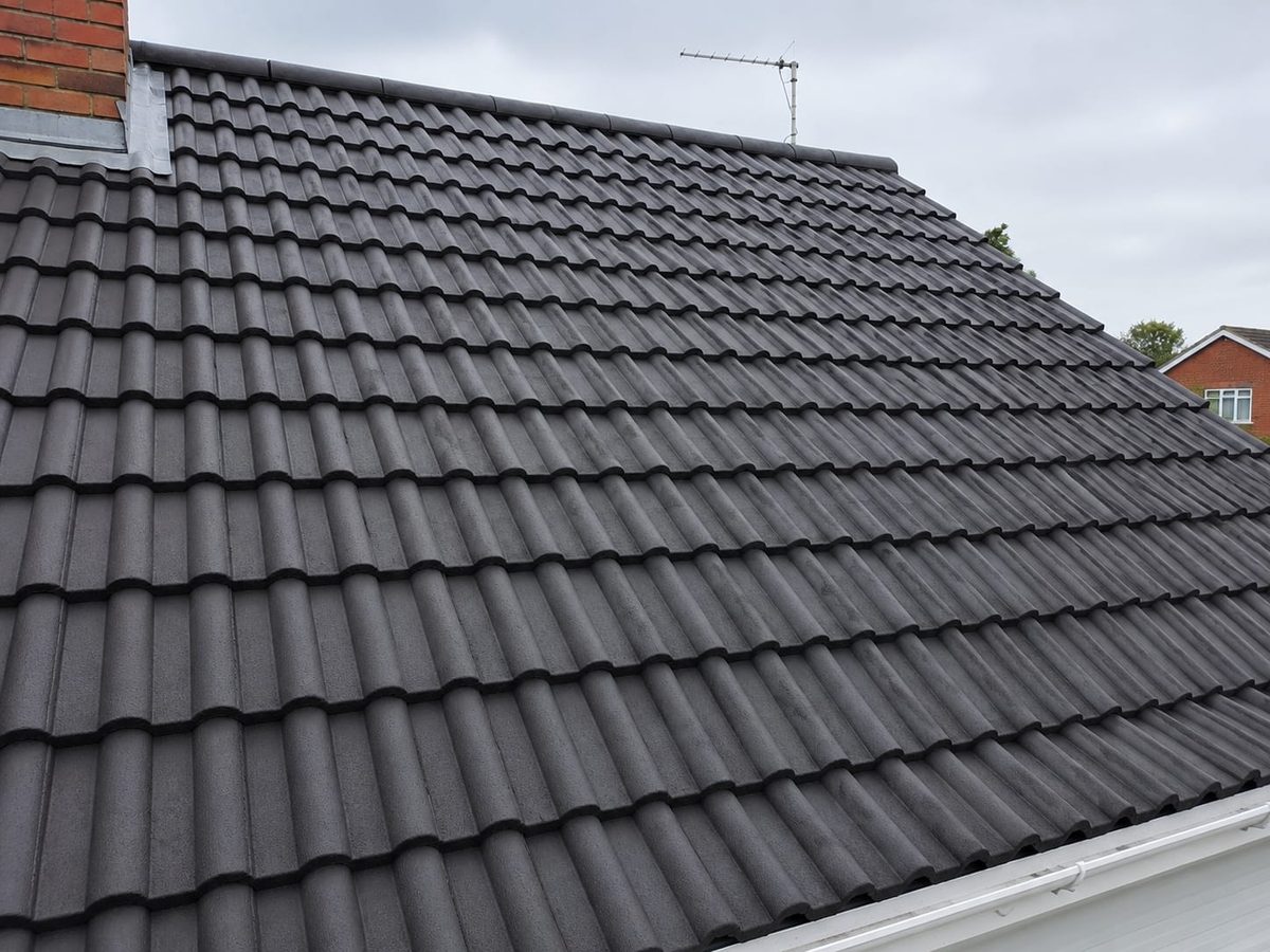 After: clean roof tiles