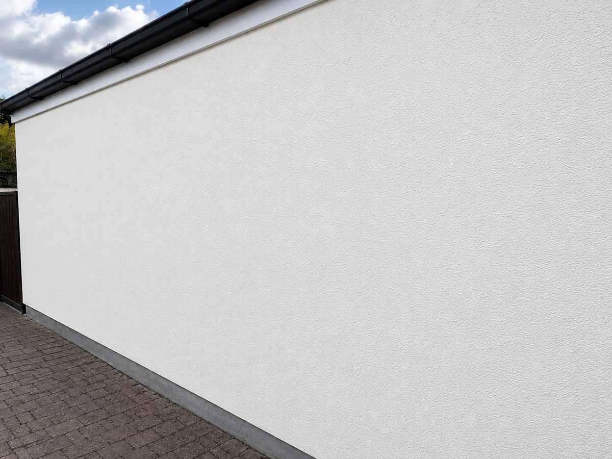 After: clean render wall